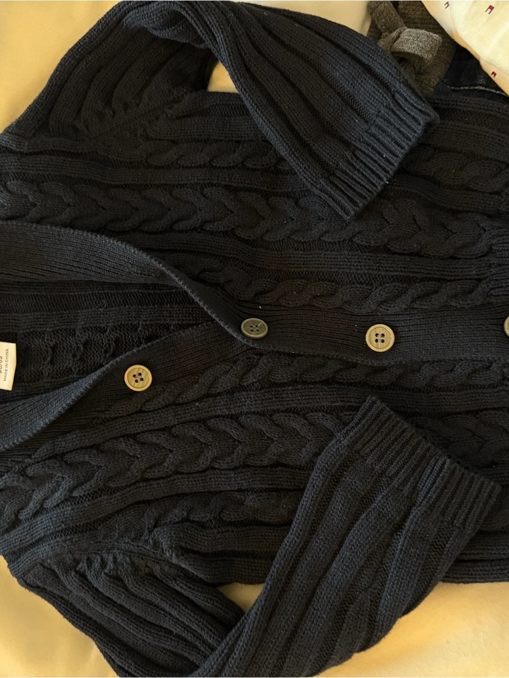 2T Navy Shawl Collar Cable Knit Cardigan 24 Month Jeans 2T Hilfiger Dress Shirt